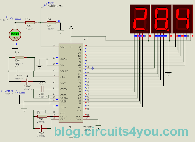 ICL7107 Circuit Diagram