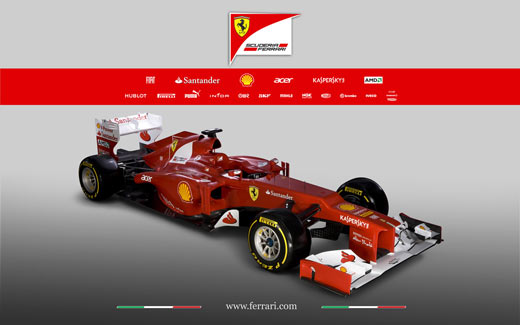 Ferrari lança seu modelo para temporada 2012