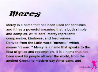 meaning of the name "Mercy"