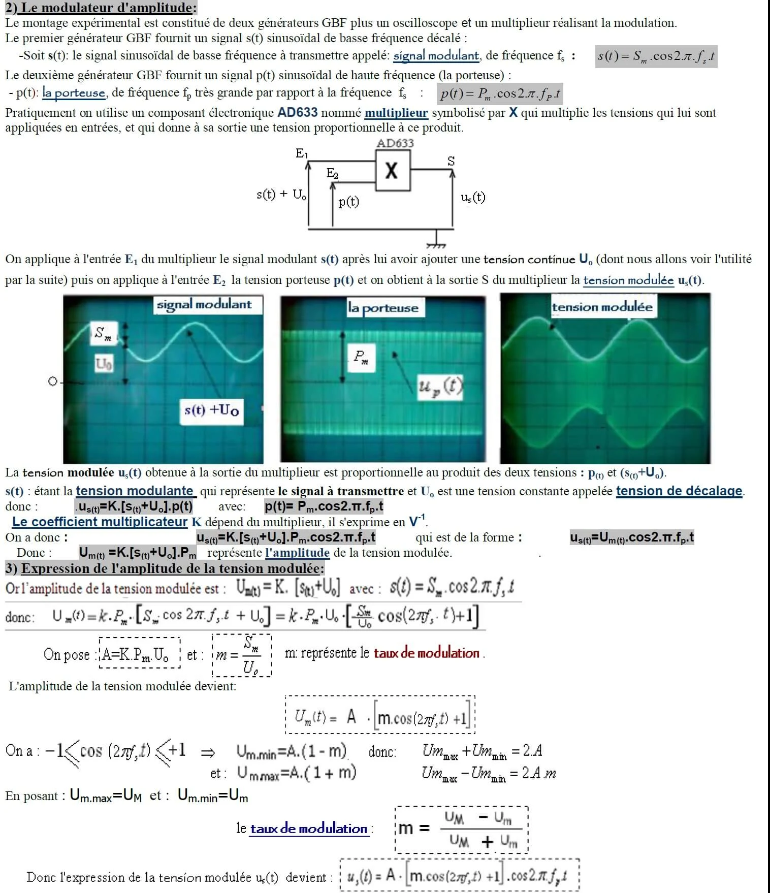 Modulation d amplitude