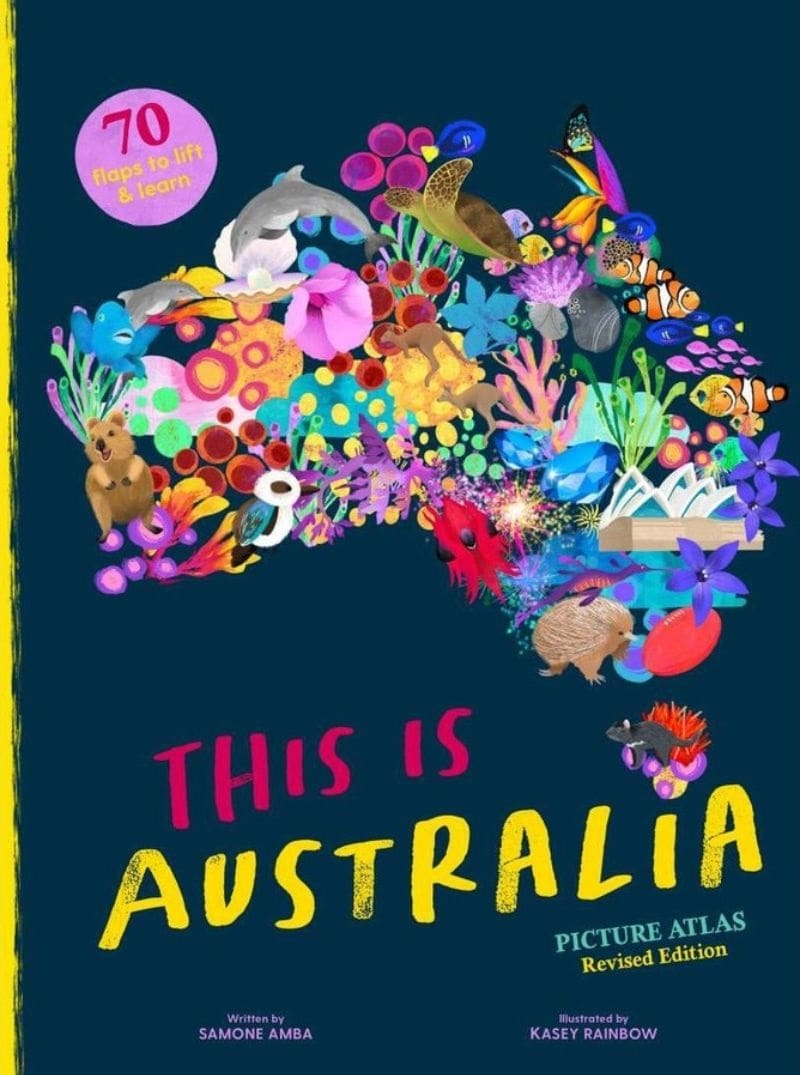 This is Australia picture atlas book cover.