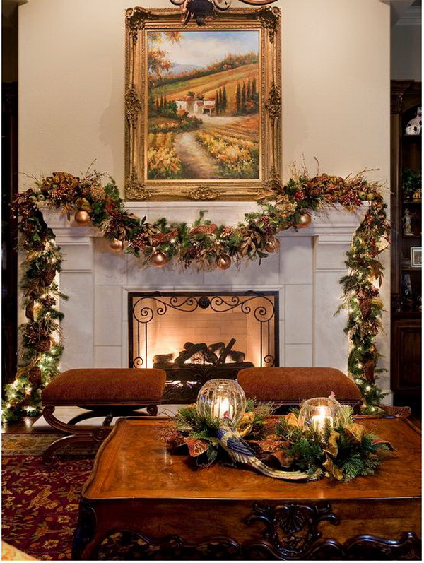  Christmas  Decoration Ideas  for Fireplace Ideas  for home 