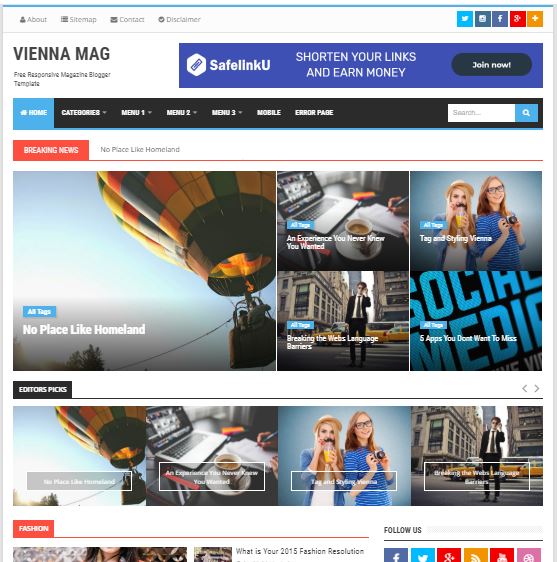 Viana Premium Blogger Theme