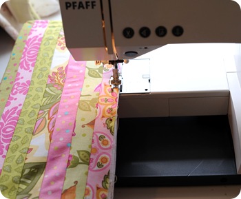 Stitch three layers together