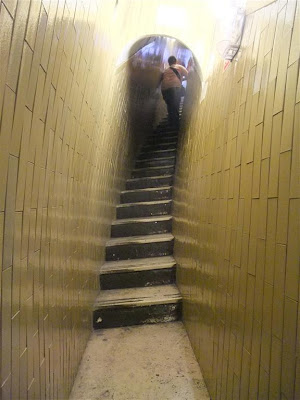 climbing the curved stairs to the top of the vatican dome