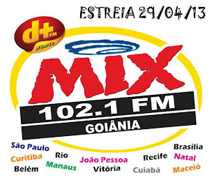 Rádio Mix FM de Goiânia já está no ar em 102,1 sintonize