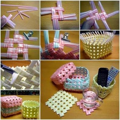 DIY Bakul dan Bekas Letak Pensil Dari Straw