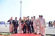 Presiden Jokowi Ungkap Keberhasilan Indonesia di Kancah Internasional saat Upacara Hari Lahir Pancasila di Monas
