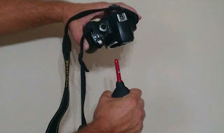 blowing out sensor dust