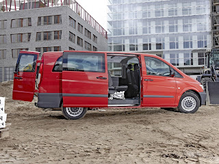 2011 Red Mercedes-Benz Vito Side View