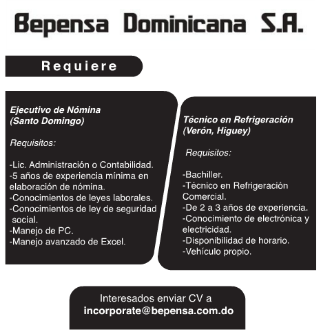 #Empleo Bepensa tiene 2 #Vacante Envía tu CV