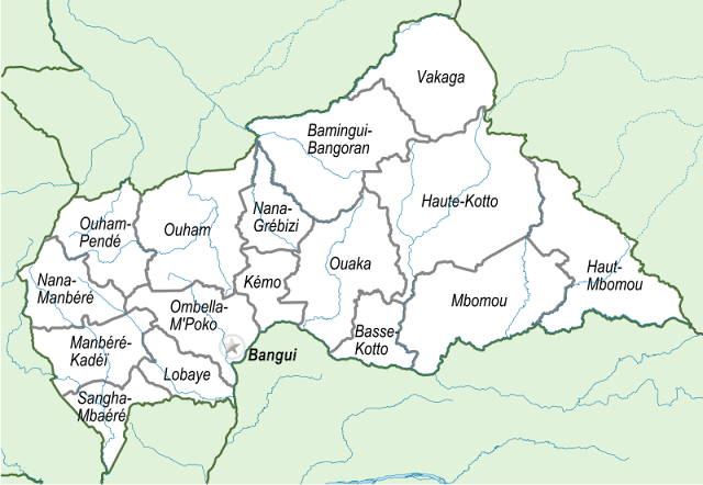 Prefektur di Republik Afrika Tengah