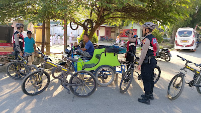 Dalam Rangka Harkamtibmas, Unit URC Sat Samapta Rutin Laksanakan Patroli Bersepeda