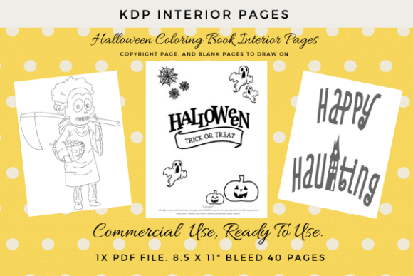 KDP Halloween 40 Coloring Pages Kids