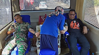 Kolaborasi PAC Kec. Ujung Pemuda Pancasila dan Brigif 11/Badik Sakti Gelar Donor Darah
