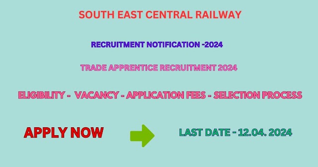 SECR Trade Apprentice Recruitment 2024 - Apply Now For 733 Posts