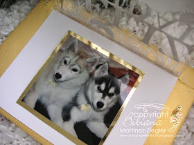 acetate snow photo holder photo puppies inside 