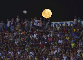 Full moon over Cluj's stadium