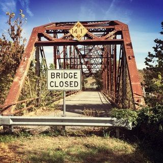 Abandoned bridge outside Monongahela National Forest, WV.