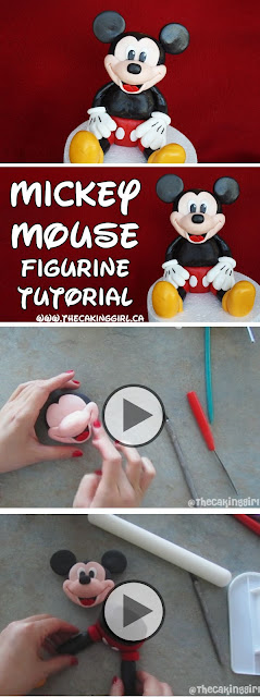 how to make mickey mouse figurine tutorial cake topper