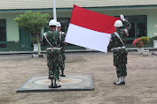 Kodim 0314/Inhil Laksanakan Upacara Bendera Bulanan 17 Juli 2023