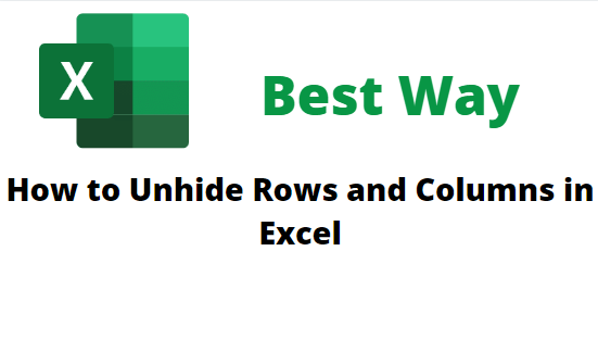 How to Unhide Rows and Columns in Excel