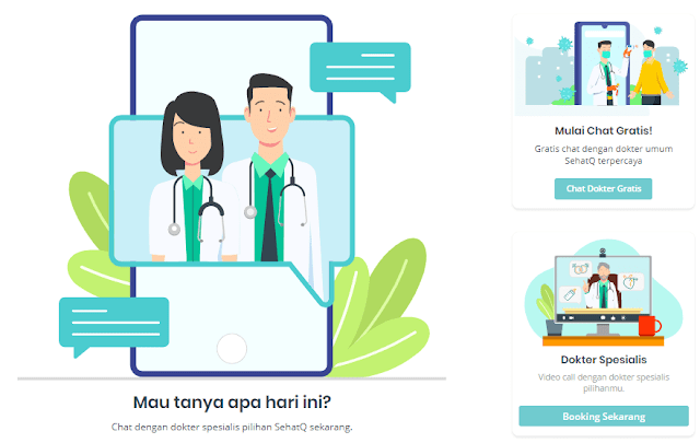 menu chat dokter, konsultasi kepada dokter jadi lebih mudah