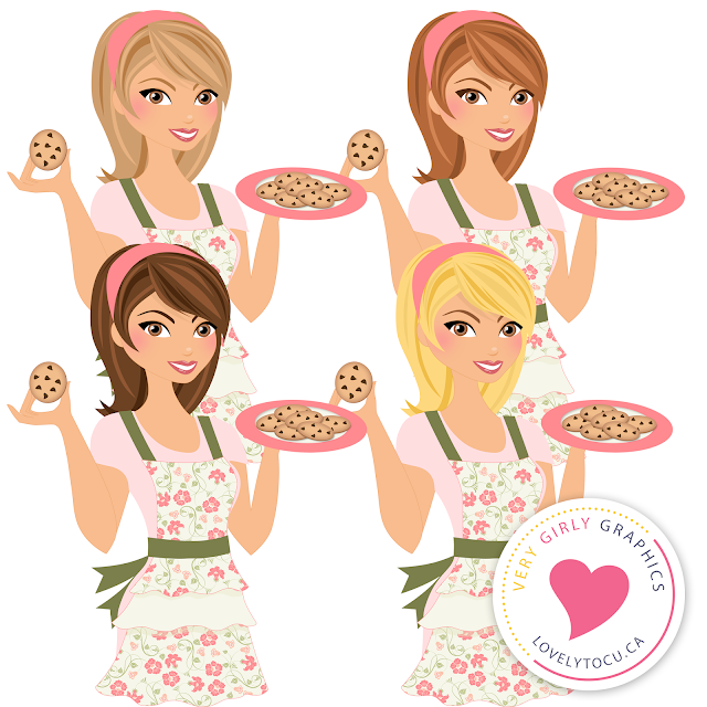 Free woman cookie baker clipart