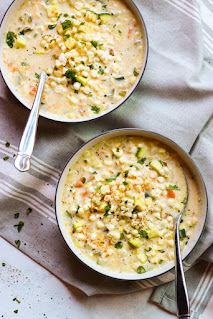 Summer Fresh Zucchini and Corn Chowder - Beach Recipes