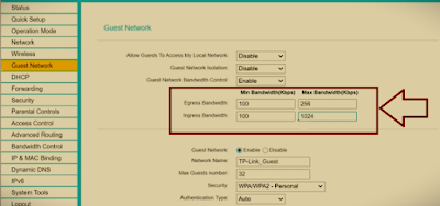Cap the bandwidth for the guest Wi-Fi