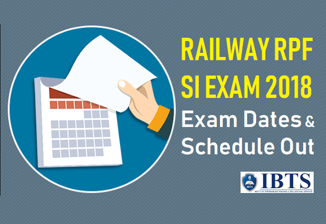 Railway RPF SI 2018 Exam Dates & Schedule Out