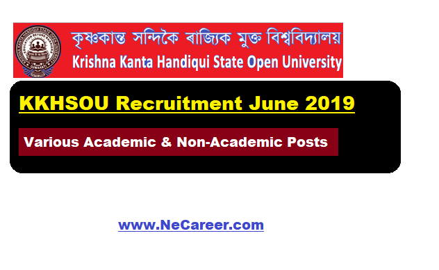 KKHSOU Recruitment 2019 (June)