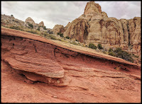 Paper Thin Sandstone sheets making this unique rock.