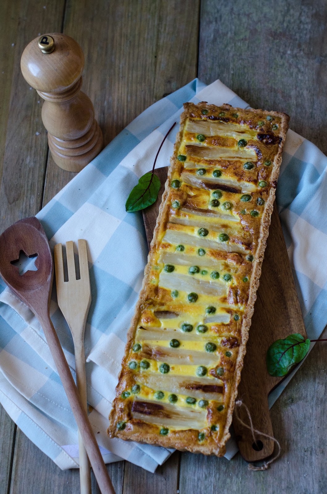 Quiche asperges pois