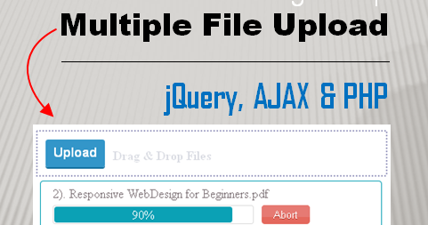 Drag and Drop jQuery Multiple File Upload using AJAX PHP with Progress Bar