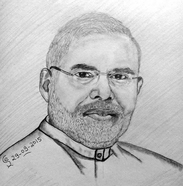 PENCIL DRAWING - Narendra Modiji