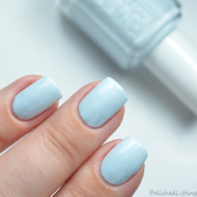 pale blue creme nail polish