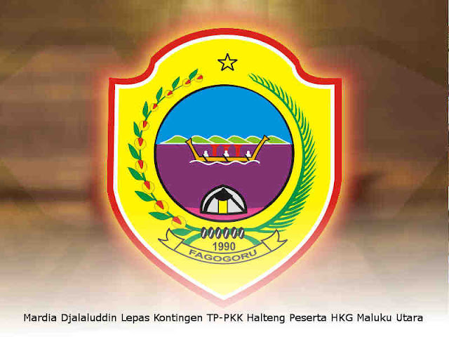 Mardia Djalaluddin Lepas Kontingen TP-PKK Halteng Peserta HKG Maluku Utara