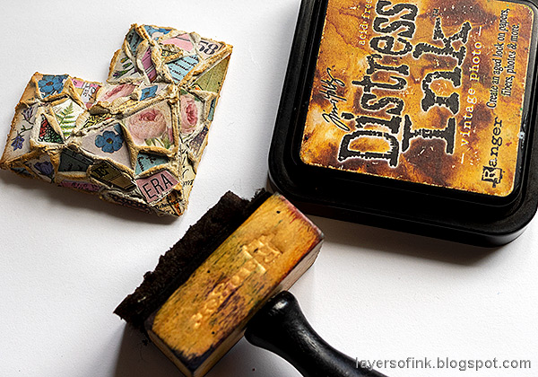 Layers of ink - Paper Mosaic Heart Tutorial by Anna-Karin Evaldsson.