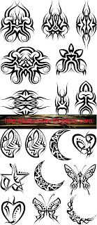 Tribal Different Tattoo Vector n Font Type