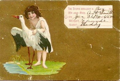 Birth announcement for Rudger Grant Smith, 1910