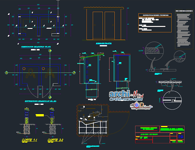 Classrooms School project in AutoCAD 