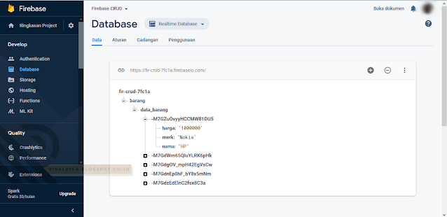 Tutorial Membuat Aplikasi CRUD Menggunakan Firebase Realtime Database