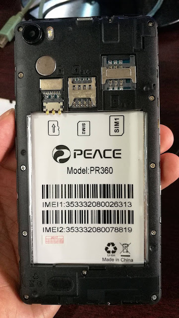 PEACE PR360 NAND MT6572 6.0 FLASH FILE STOCK ROM 100% TESTED 