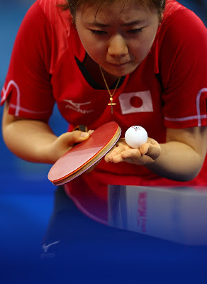 Ai Fukuoka of Japan serves