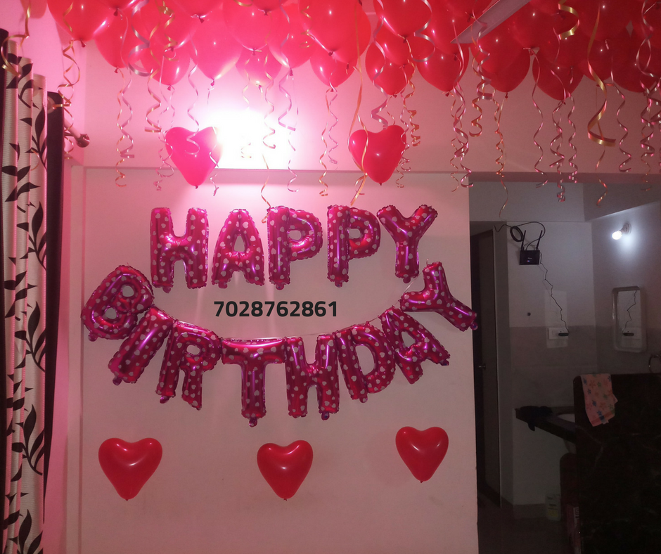 Romantic Room  Decoration  For Surprise  Birthday Party in 