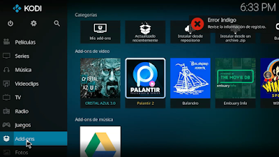 Cómo actualizar addon en Kodi