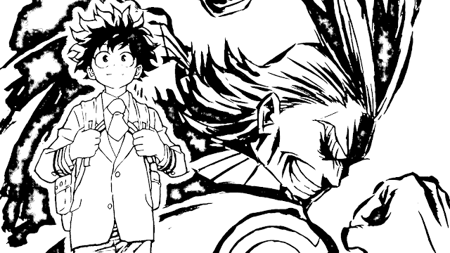 Deku Izuku Midoriya para dibujar, colorear, pintar, blanco y negro