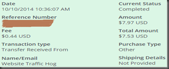 Website traffic hog Payment Proof