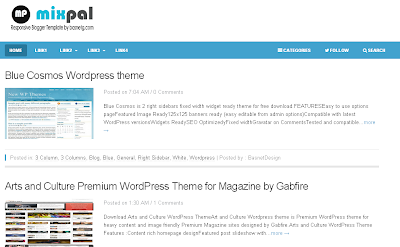 Mixpal - Plantilla Responsive Blogger